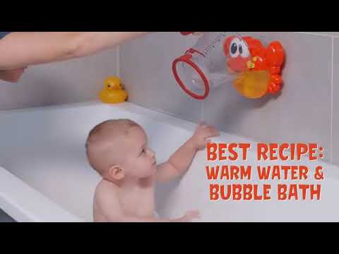 Генератор піни для ванни музичний краб на присосці, піноутворювач Bubble Crab, іграшка для купання дітей з піною, видео 1