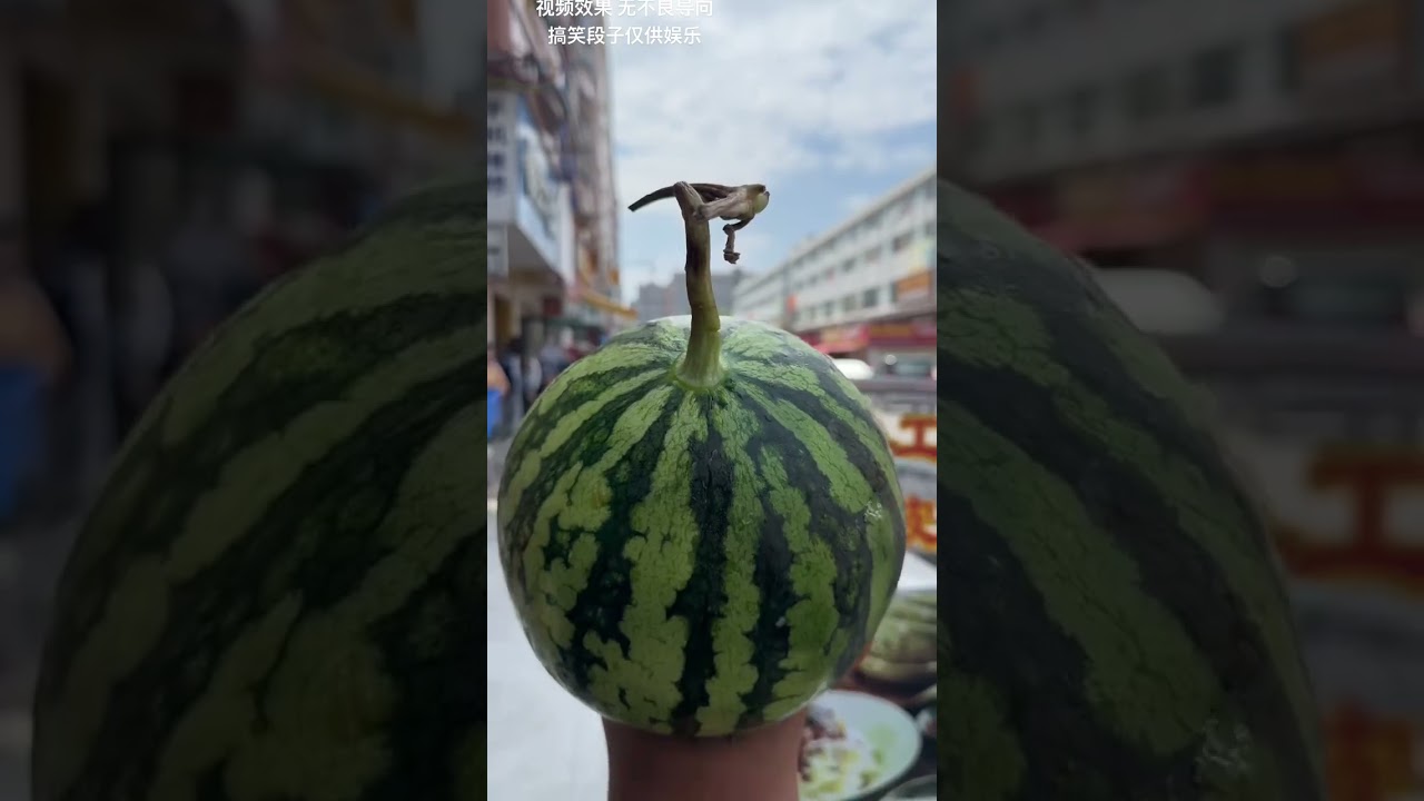 The limited-edition watermelon war suit in summer is confusing human behavior. Watermelon Hahaha