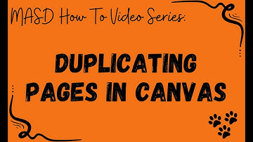 How To - Duplicating Pages in Canvas