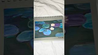Study of Monet’s Water Lillies in oil pastel.  #artist #oilpastel #arttutorial #easyart #masterstudy