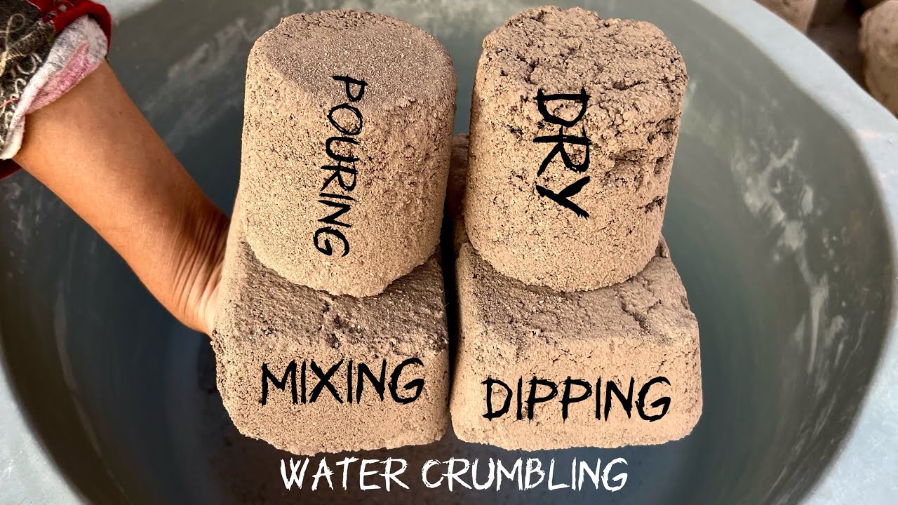 ASMR 🫡New | Omg 😨 Brown Sand Dry Crumbling | Pouring | Water crumbling +Dipping | Pouring Mixing 