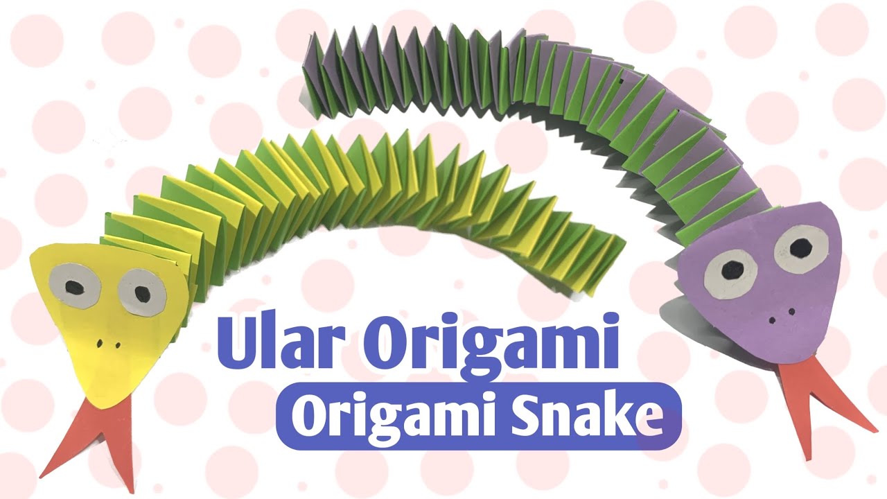 Ular Kertas Origami Cara membuat Ular dari kertas Origami Origami