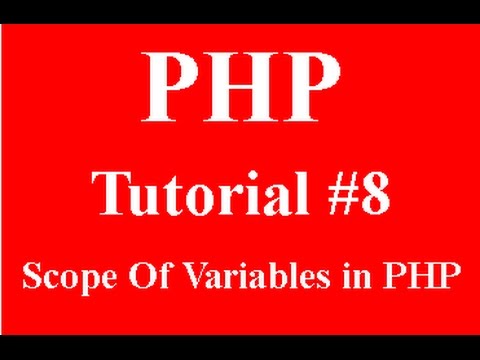 PHP Programming Part 8:scope of variables in php