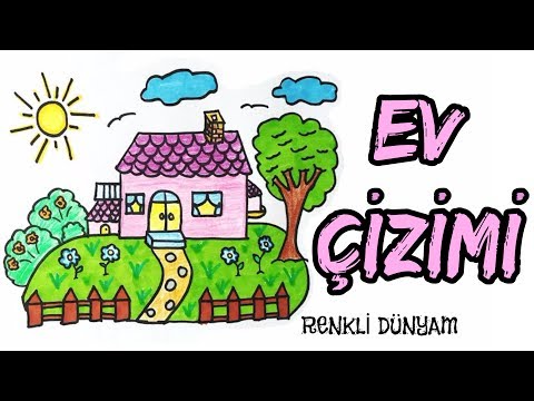 Ev Nasil Cizilir Ev Cizimi How To Draw A House Renkli Dunyam