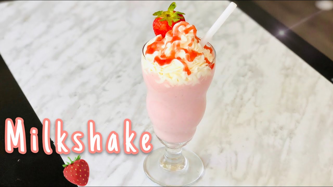 COMMENT FAIRE UN VRAI MILKSHAKE À LA FRAISE? Recette maison🍓. Deli