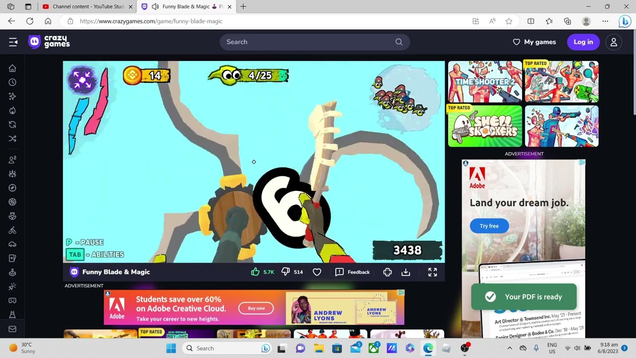 funny blade and magic level 107