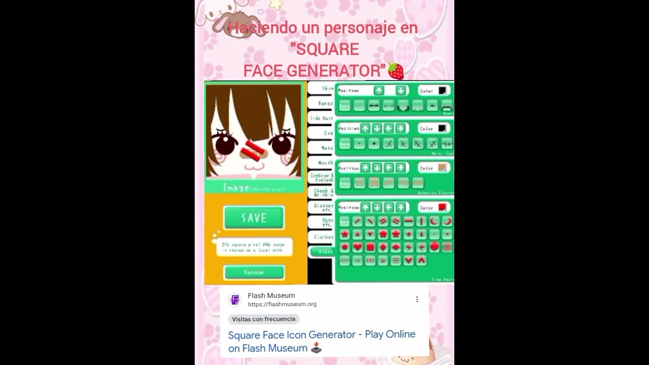SQUARE FACE GENERATOR 🍓#squareface#cutecore