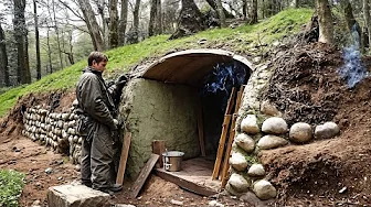 Man Builds Underground House in the Forest. Start to Finish
