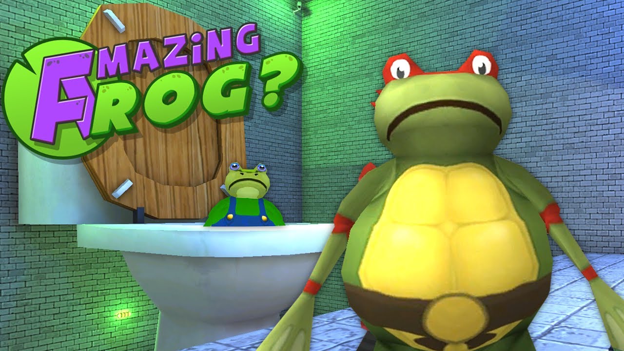 Teenage Mutant Ninja Turtle Frogs Rescue Mario Brothers From Giant Toilet! - Amazing Frog Gameplay