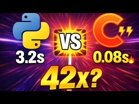 C++ vs Python: 42x Faster?! Real Speed Test
