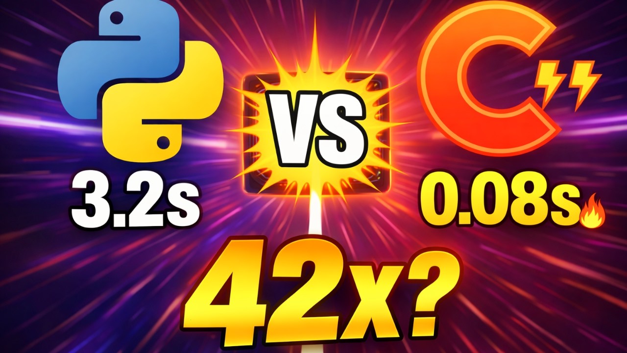 C++ vs Python: 42x Faster?! Real Speed Test