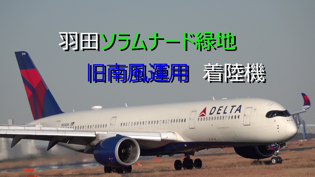 羽田空港 ソラムナード緑地 旧南風運用着陸機 2026 01