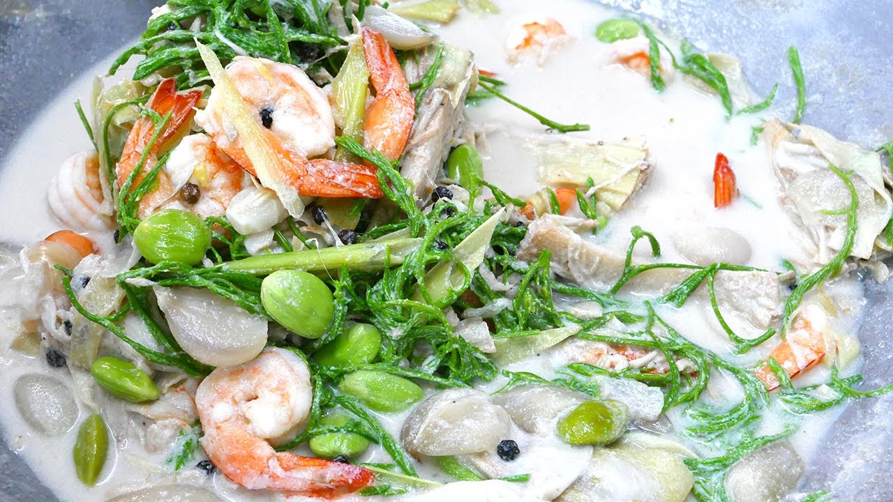 ต้มกะทิหัวปลีกุ้งสดใส่ สะตอ ชะอม  เพียงแค่เพิ่มสิ่งนี้ลงไป!!! กับข้าวบ้านๆ หอมเข้มข้นถึงรสชาติ