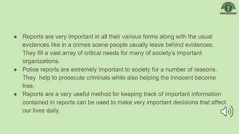 Lecture 22  |  Communication Skills  |  Report Writing and Types of Report