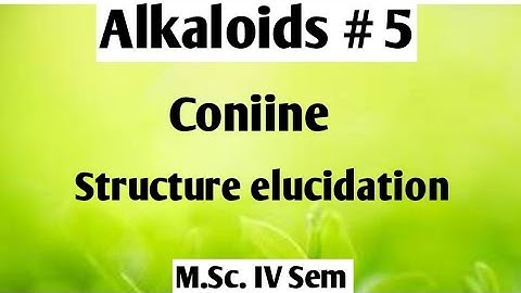 Alkaloids: Structure elucidation of Coniine @NOBLECHEMISTRY