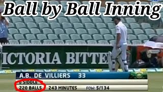 AB de Villiers 33 off 220 balls vs Australia | Epic test Inning to draw match|