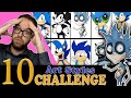 Drawing in 10 DIFFERENT STYLES..?  | Art Styles SWAP CHALLENGE | Sonic The Hedgehog