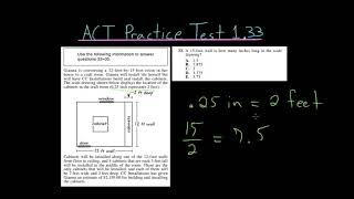 ACT Practice Test 1.33: Scale 2