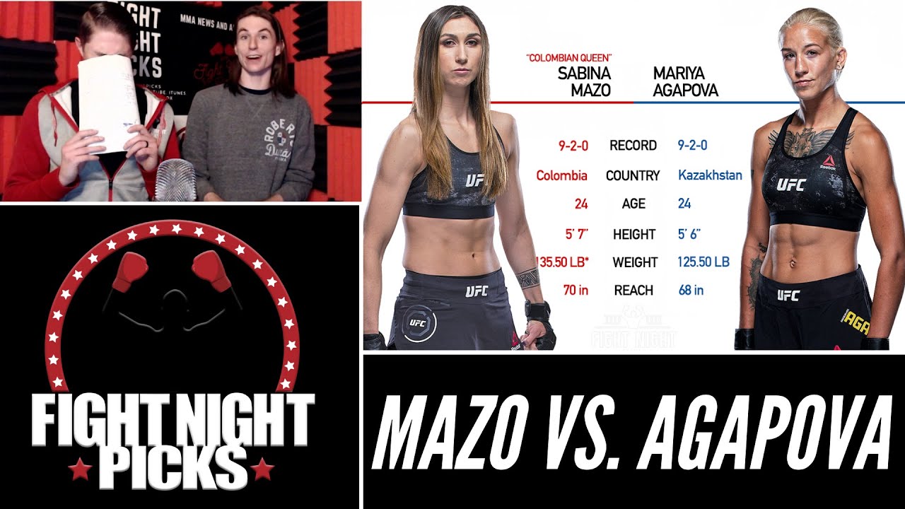 UFC Fight Night: Sabina Mazo vs. Mariya Agapova Prediction