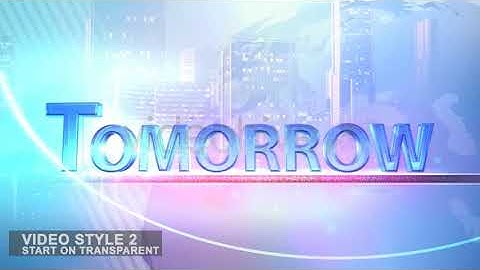 TV News Program Segment - Tomorrow - 3 Styles | Motion Graphics - Envato elements