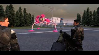 Huggy Wuggy and Mommy long legs chasse me /garry's mod