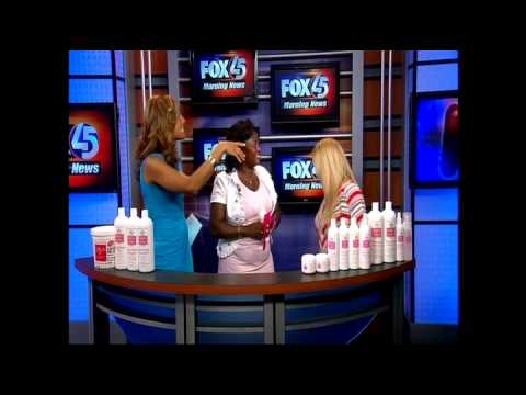 Cindy Tawiah with the Diva by Cindy Haircare System on WBFF Fox 45 Baltimore