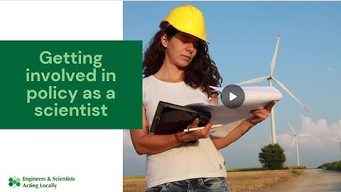 Getting Involved in Public Policy as a Scientist: Service | ESAL