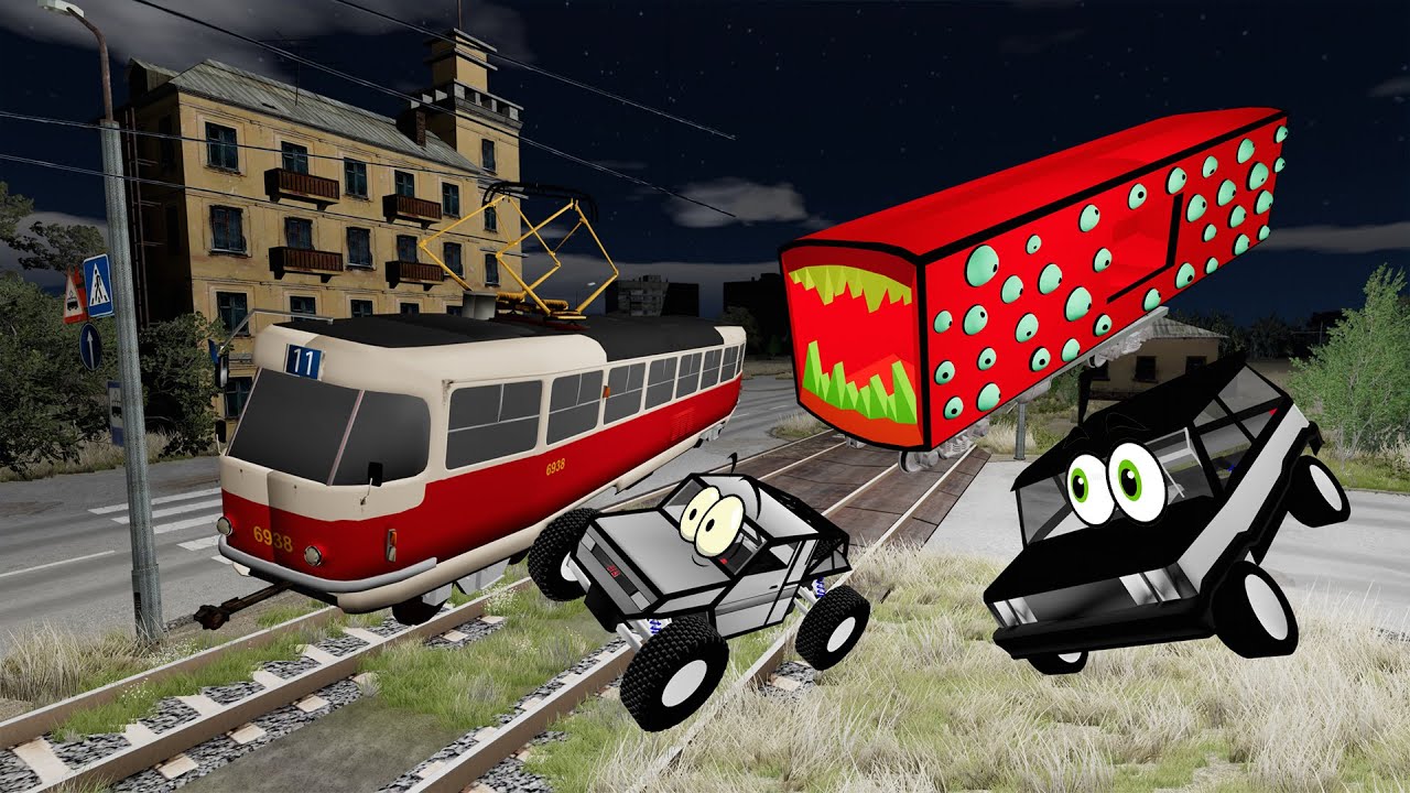 СУЩЕСТВУЕТ ЛИ ТРАМВАЙ ПОЖИРАТЕЛЬ, КАК НА НЁМ ПРОКАТИТЬСЯ? Бобик и Гуталин.