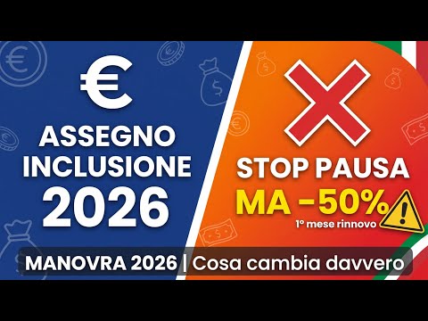 Video ? Assegno di Inclusione 2026: STOP alla pausa, MA primo mese dimezzato | Cosa cambia davvero