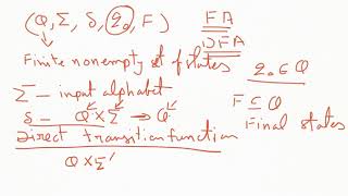 Analytical definition of DFA -Direct Transition Function (δ)  and Extended Transition Function(δ*)