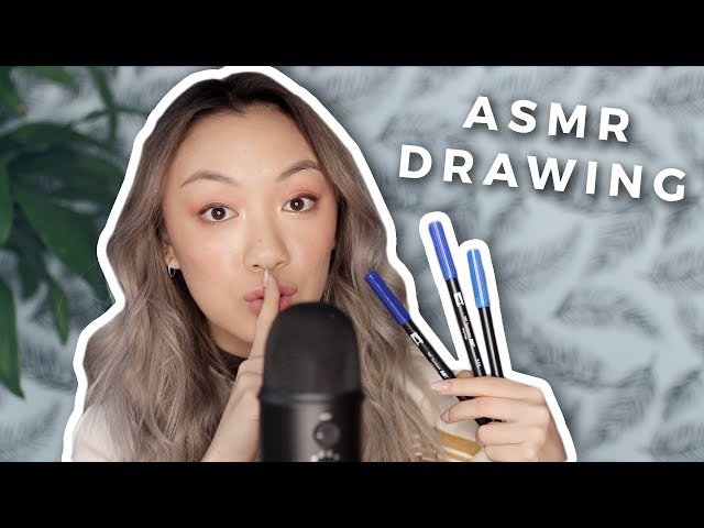 ASMR DRAWING | Calligraphy + Sketching for Relaxing!