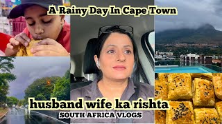 A Beautiful Rainy Day In Cape Town || Husban Wife ka rishta ❤️ || Desi Life In South Africa 🇿🇦