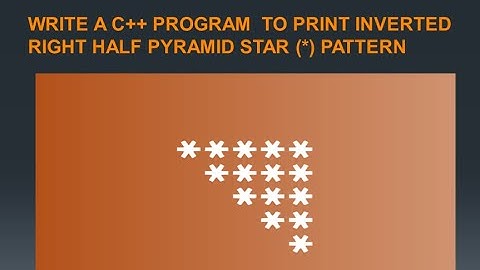 Write a C++  Program to Print Inverted Right Half Pyramid Star(*) Pattern | Nested For Loop in C++