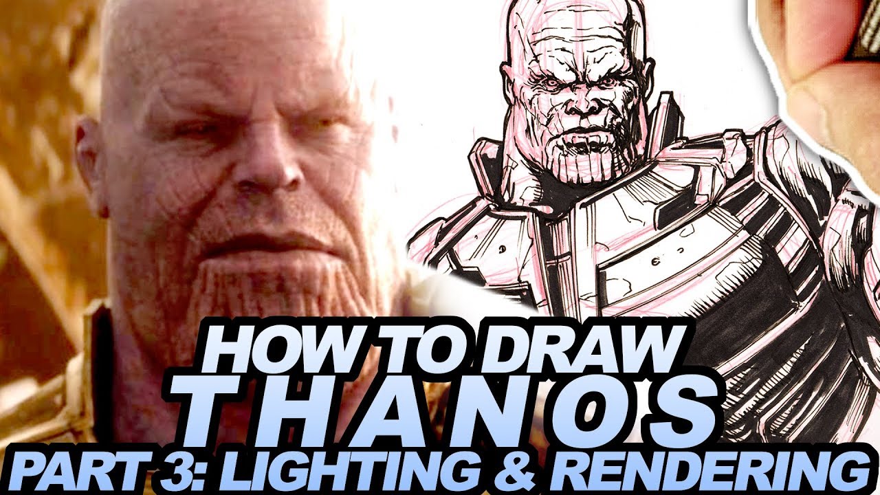 How to draw Thanos from Infinity war part 3 of 3 lighting & rendering