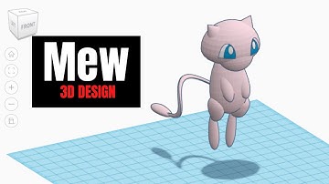 TinkerCAD - Tutorial for Beginners - How to 3D Design Mew - Pokemon