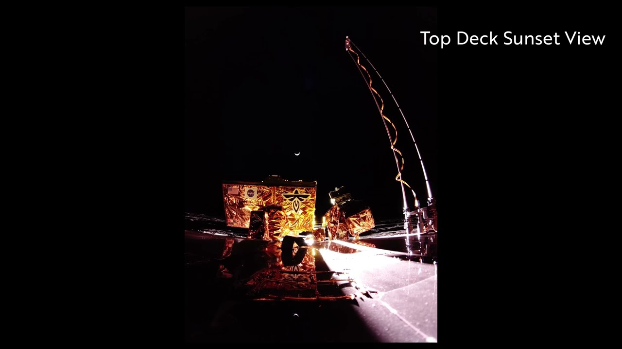 Sunset from Moon | BlueGhost Lander