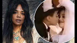 Tessa Thompson had her first kiss in music video at six-years-old