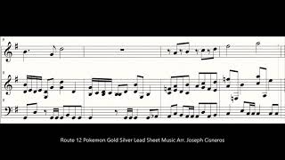 Route 30 Lead Sheet Music Pokemon Gold Silver