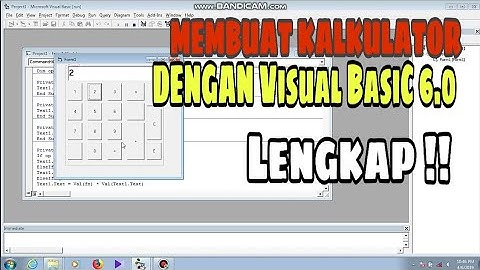 Tutorial MEMBUAT KALKULATOR dengan Visual Basic 6.0 bagi pemula