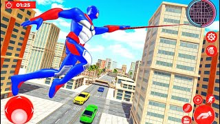 Flying Police Robot Rope Hero: Gangster Crime City Falcon Gamerz Police Robot Superhero Gameplay screenshot 5