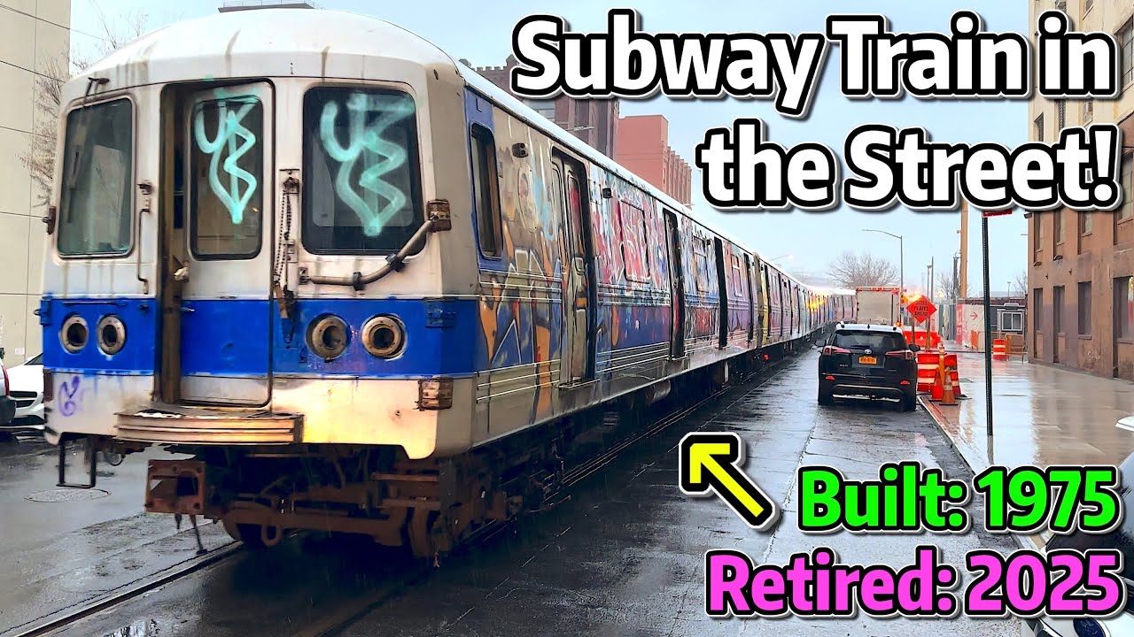 Sad R46 Train ⁴ᴷ⁶⁰ Subway Train in the Street - Retired R46s Leaving NYC! - YouTube