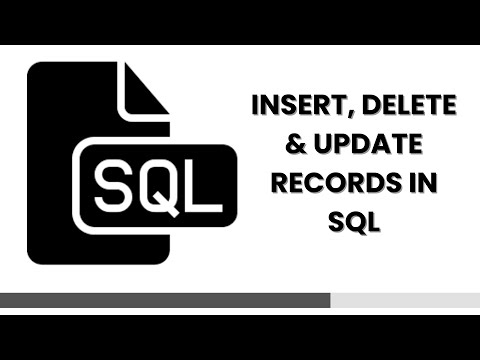 Insert, Delete & Update Record in SQL | SQL for Beginners