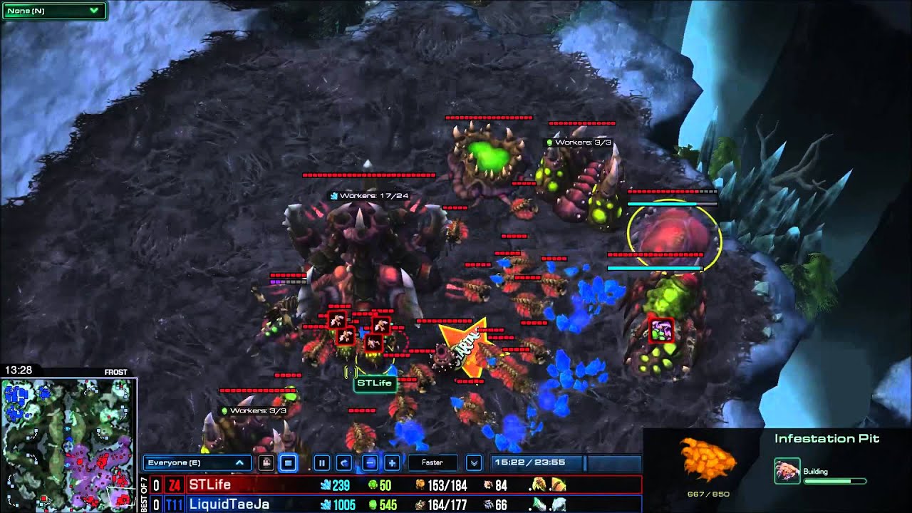 SC2 Taeja vs. Life DreamHack Winter Finals Game 1 Cast