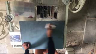 Time lapse charcoal cloud drawing