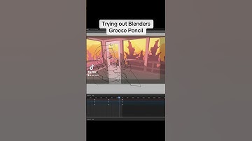 Blender Greese pencil test (Firewatch animation wip) #firewatch #blender2danimation #pufu