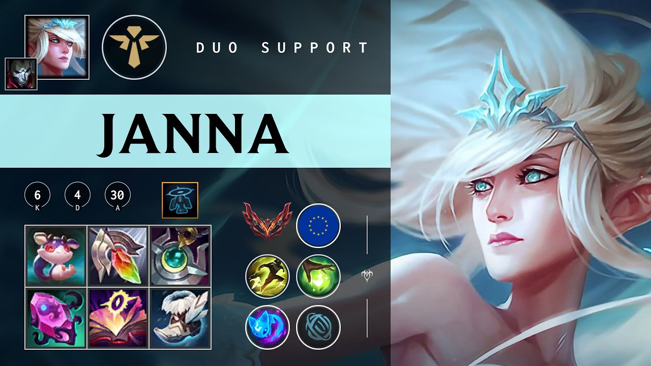 Janna Support vs Rell - EUW Grandmaster Patch 26.03