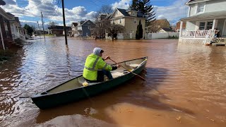 Winter storm triggers flooding in areas of Manville, N.J.