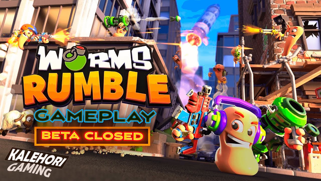 Worms Soldat - Worms Rumble (PC) (Closed Beta) Gameplay