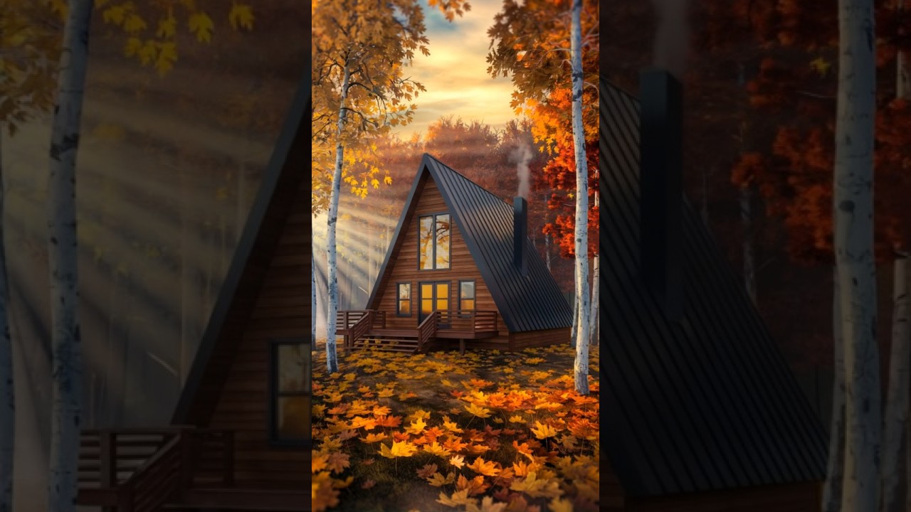 Autumn A Frame Retreat — Forest Kitchen & Cozy Terrace Vibes 