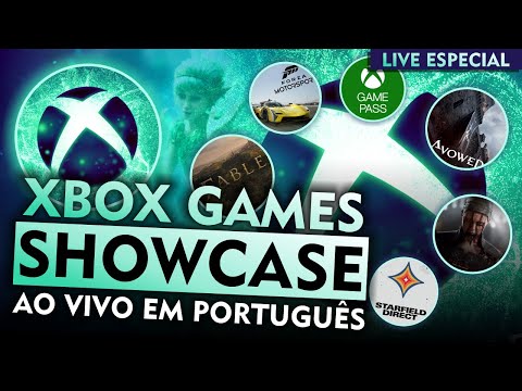 XBOX GAMES SHOWCASE - LIVE ESPECIAL com REVELAÇÕES do XBOX e STARFIELD DIRECT em PORTUGUÊS do BRASIL